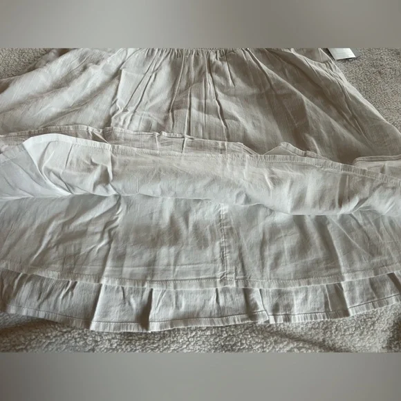 Nordstrom BP White Smocked Mini Dress with Puff Sleeves Juniors Size Small - Picture 10 of 16